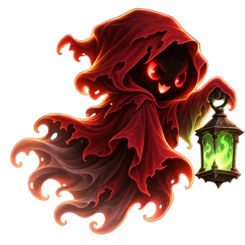 Lantern Phantom, a hooded ghost carrying a lantern